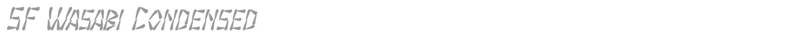 SF Wasabi font preview